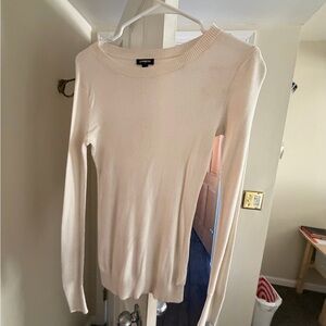 Express Women's Cream Crew Neck Sweater